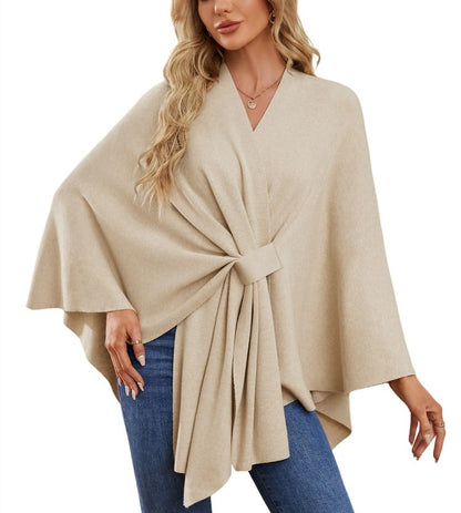 Shawl Wraps Soft Open Front Poncho Sweater