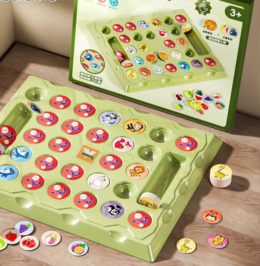 🔥🔥Hot Sales 49% OFF-Flip Animals & fruits Board Game, Memory training