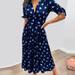 V-neck Polka Dot Dress