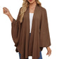 Shawl Wraps Soft Open Front Poncho Sweater