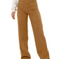 High-waisted elastic casual pants