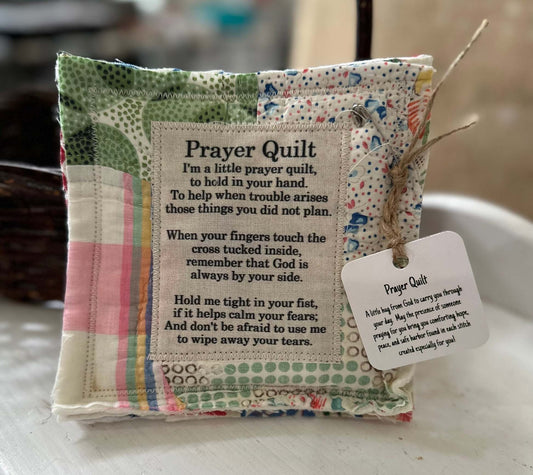 BUY 2 GET 1 FREE(add 3 to cart)🎅🎅Prayer Quilt with cross inside