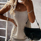 Fashion Sleeveless Lace-up Cotton Blend Dress