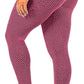 Honeycomb Pants High Waist Yoga Pants Peach Hip Sweatpants