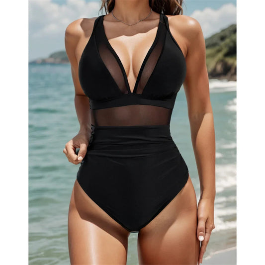 Mesh Tummy Control Swimsuit