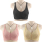 Plus size bra with front closure for women