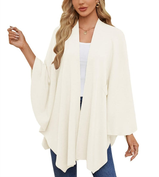 Shawl Wraps Soft Open Front Poncho Sweater