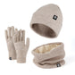 Bonnet tricoté Echarpe Gants 3 pièces