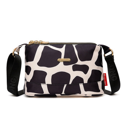 Women's Multi-Pocket Printed Crossbody Bag