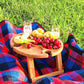 Wooden Outdoor Folding Picnic Table-With Glass Holder